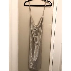 Silver mini party dress